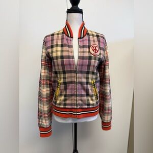 Lucky Brand Mixed Plaid Reversible Bomber Jacket Size S